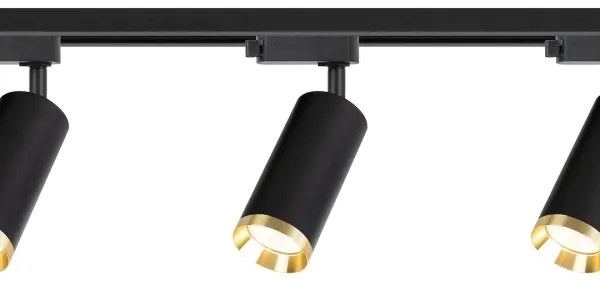 Sínes rendszerű MICA spotlámpa 3xGU10/10W/230V fekete/arany