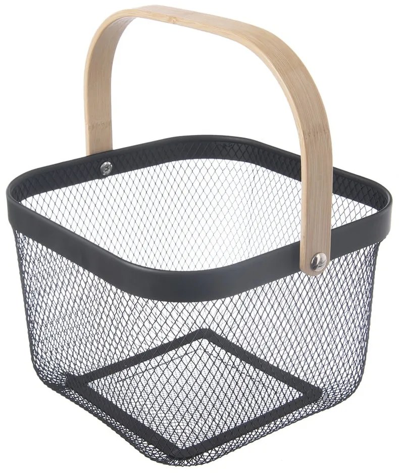 Fémhuzalos fém tárolókosár 24,5x24,5x30 cm Radka – Orion