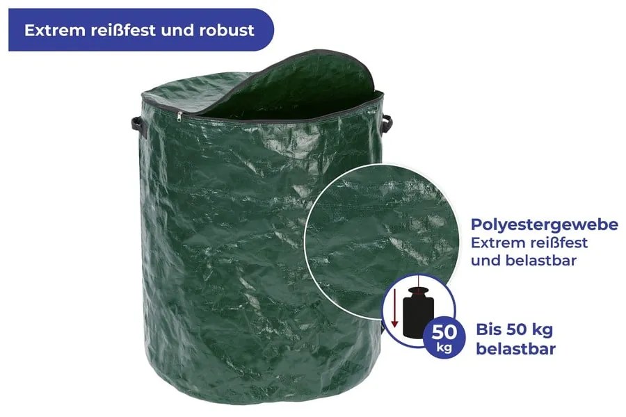 Sötétzöld komposztálható hulladék gyűjtő 275 l – Maximex