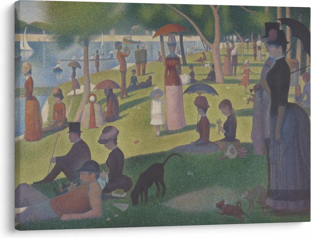 Kép - Georges Seurat, A Sunday on La Grande Jatte, reprodukciók (70x50 cm)
