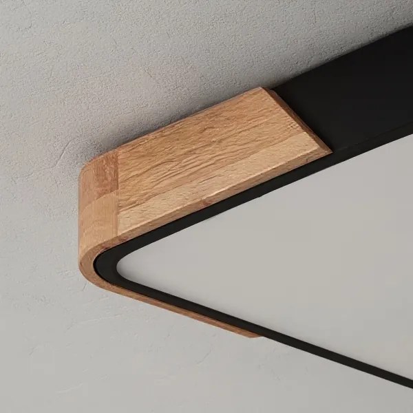 Brilagi - LED dimmelhető lámpatest PILANA LED/48W/230V tölgy/fekete 56x56 cm + távirányító