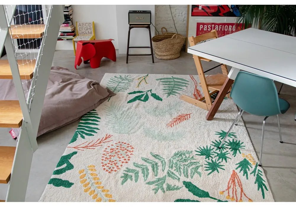 Mosható kézi szövésű pamut gyerek szőnyeg 170x240 cm Botanic Plants – Lorena Canals
