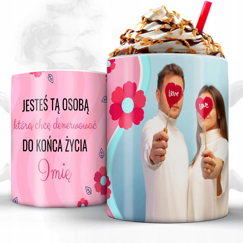 Fehér Bögre Szeretnélek A Végsőkig Idegesíteni *név* Személyre szabott Valentin nap