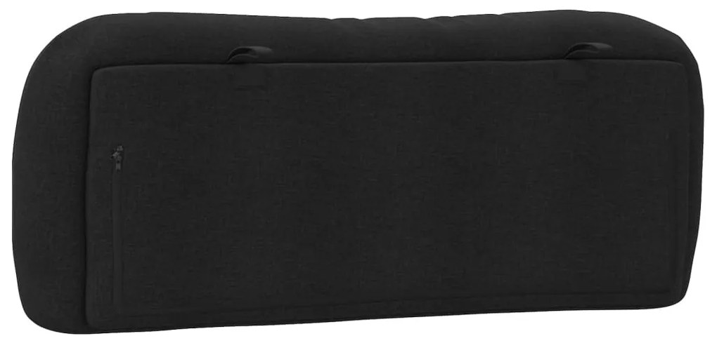 fekete szövet fejtámla párna 100 cm