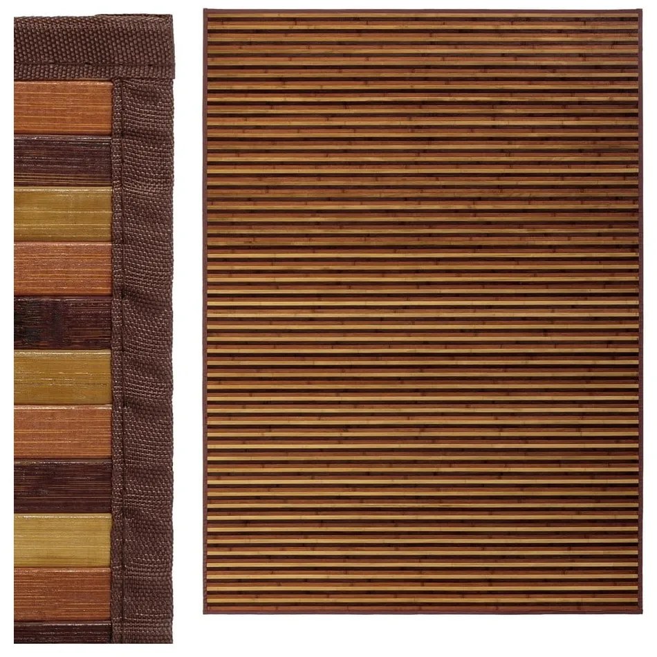 Mustársárga-barna bambusz szőnyeg 180x250 cm – Casa Selección