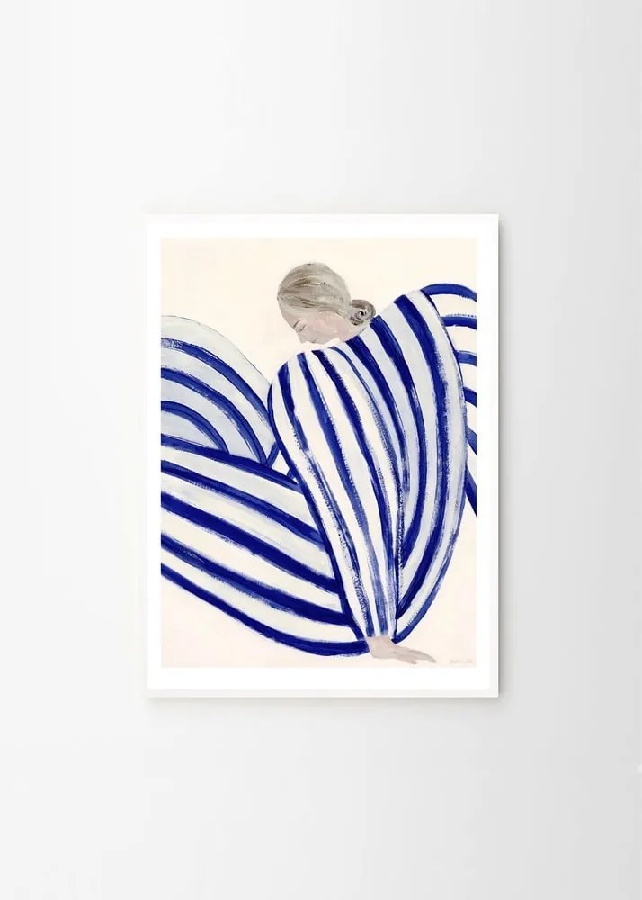 Poszter 50x70 cm Blue Stripe at Concorde – Sofia Lind – The Poster Club