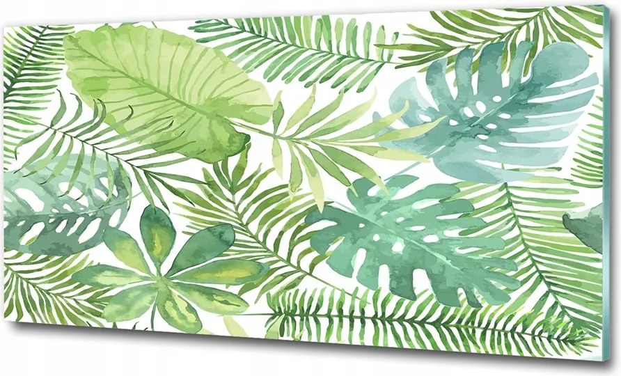 Fotó üvegkép Trópusi levelek 125x50