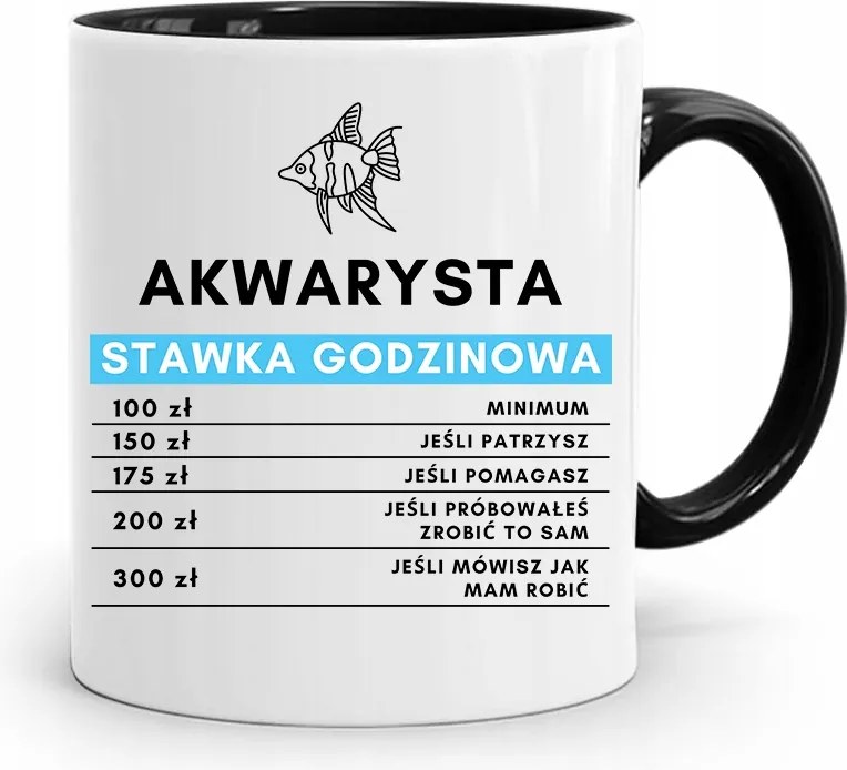 Akvarista Bögre Fekete Születésnapi Ajándék fényképes nyomtatással