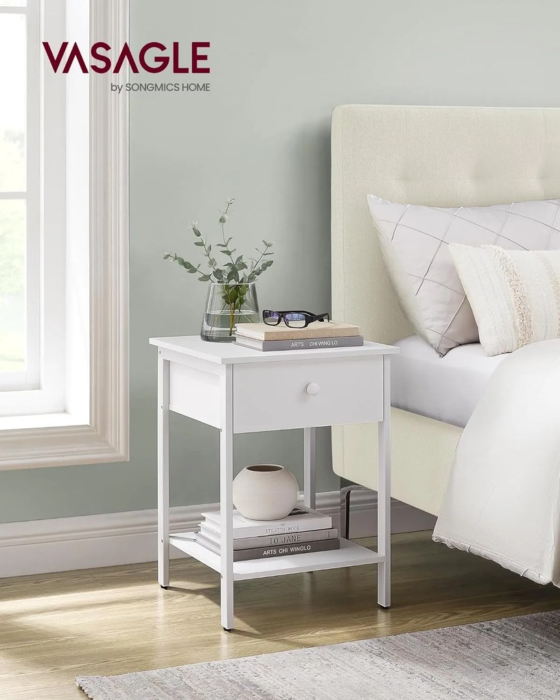 Éjjeliszekrény 40 x 40 x 55 cm, matt fehér