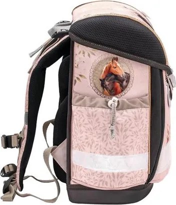 Iskolatáska, fémcsat, BELMIL Classy Horse Chestnut, lovacska (BL40313AG4L)