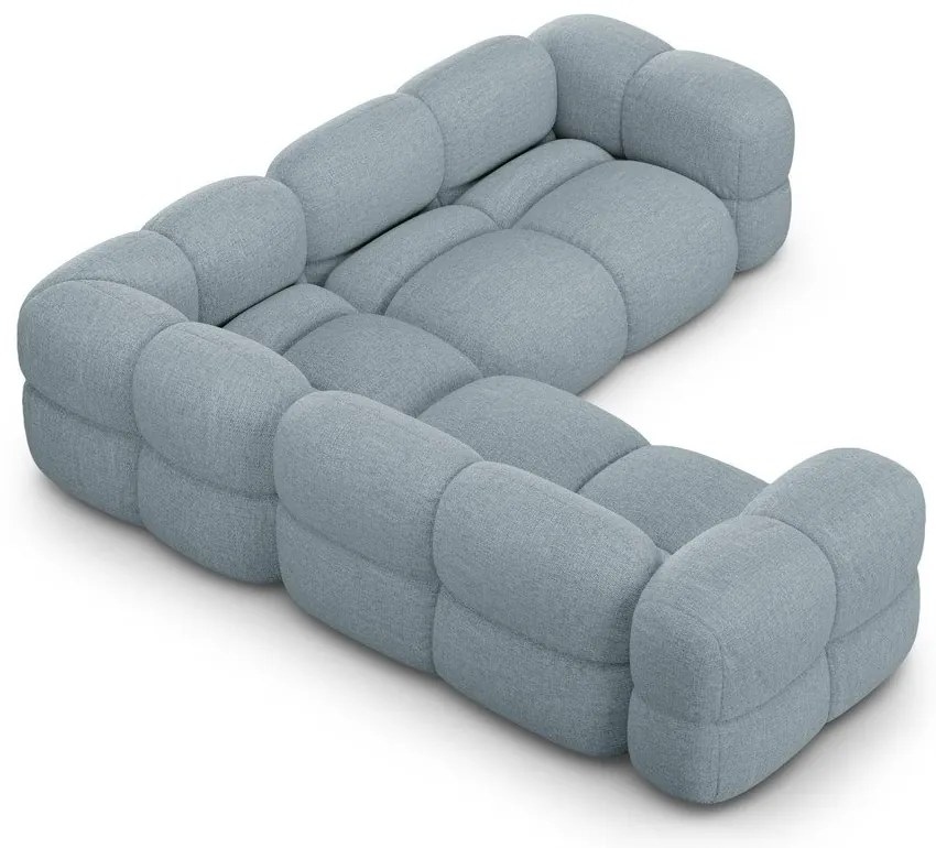 Világoskék sarokkanapé Loretto – Cosmopolitan Design