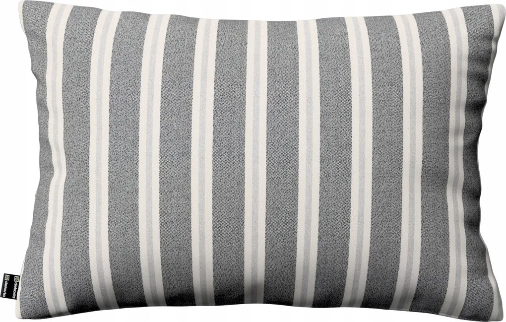 Párnahuzat 47x28 fekete-bézs csíkos