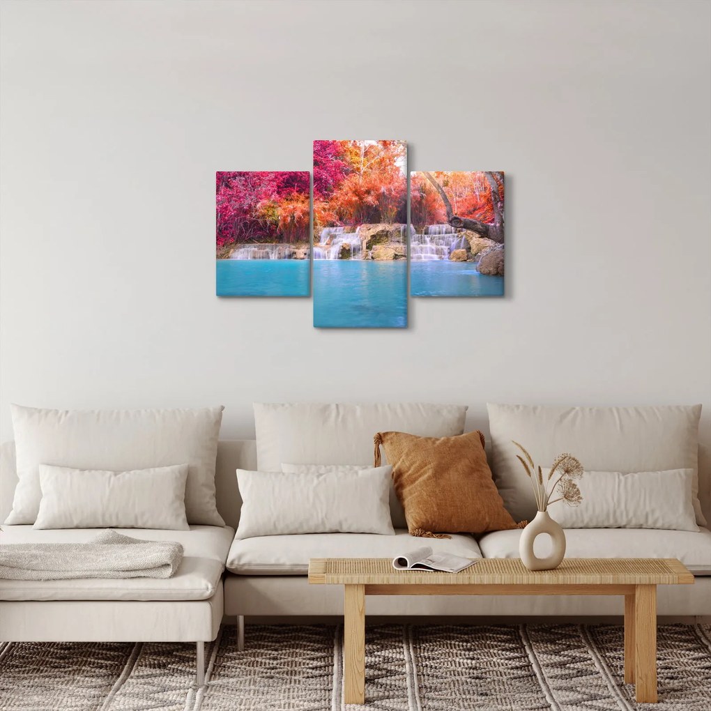 Türkiz lagúna, Laosz, Tat Kuang Si képe (90x60 cm)