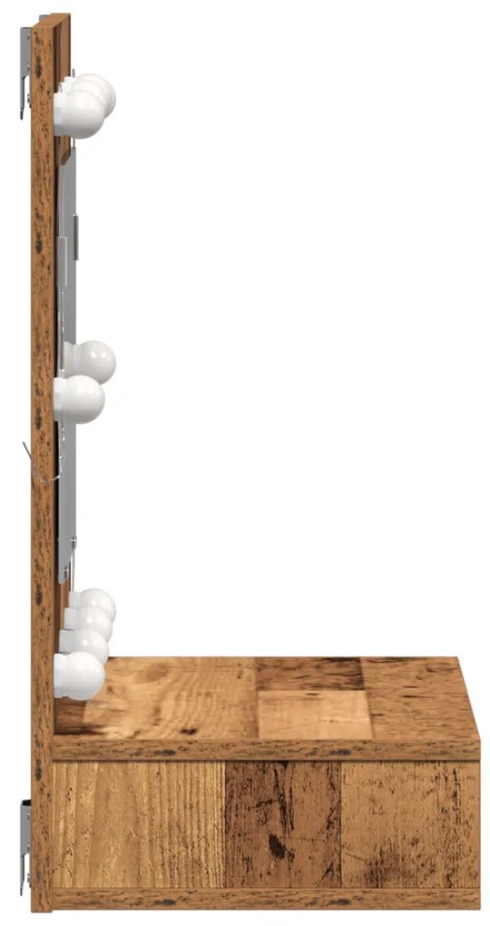 Piperebútor Régi fa Tömör újrahasznosított fa 60 x 31.5 x 62 cm
