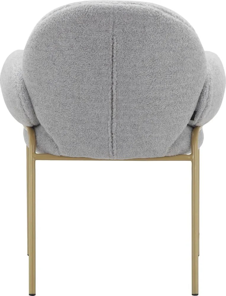 Világosszürke kárpitozott karfás étkezőfotel szett 2 db-os Iwama – Støraa