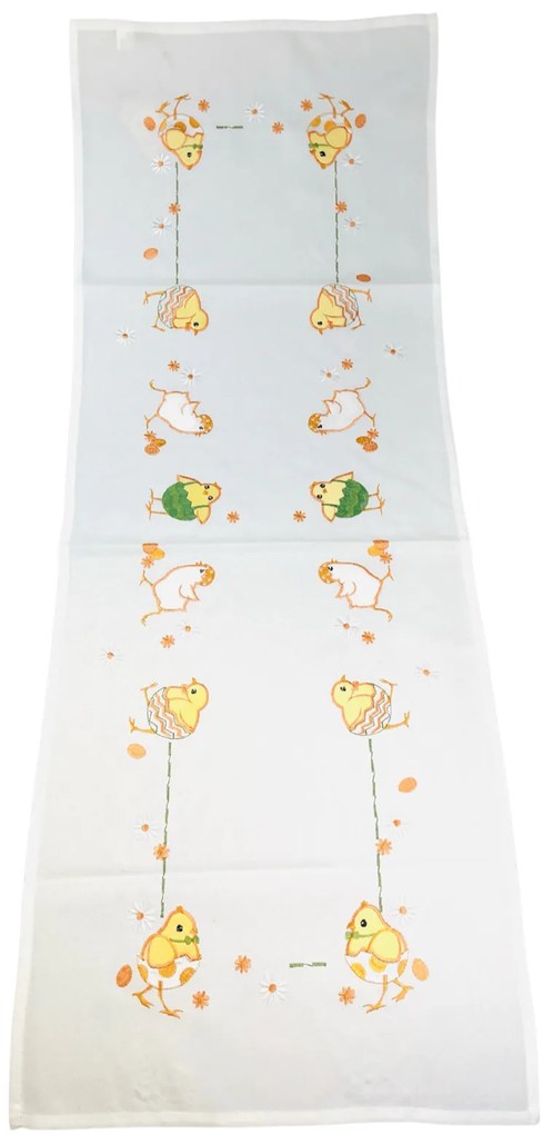 Húsvéti terítő Csirke sárga 40x110cm TiaHome