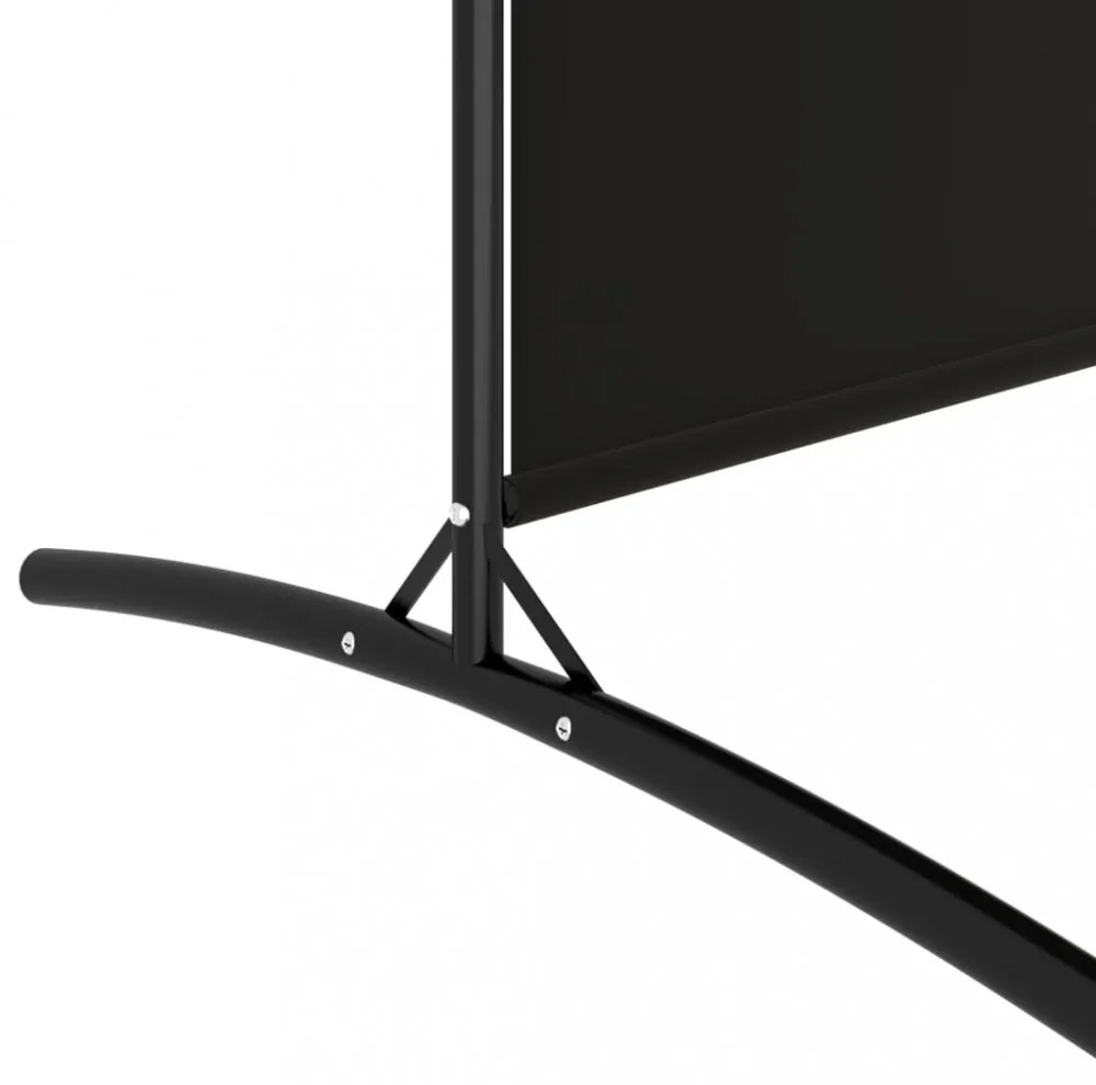 4 paneles fekete szövet térelválasztó 346x180 cm