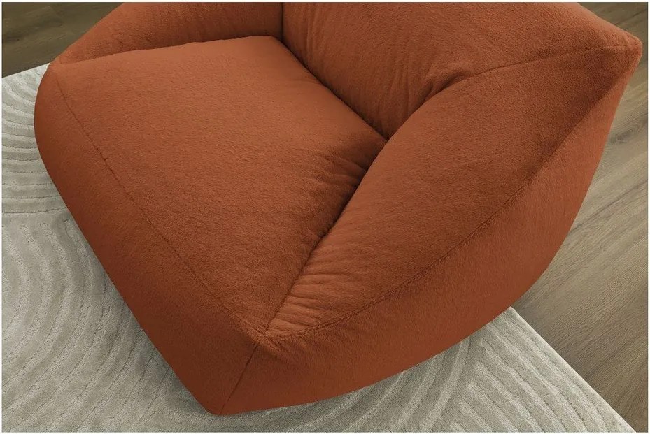 Narancssárga műszőrme babzsákfotel Lilibet – Bobochic Paris