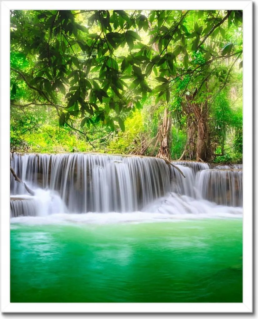 Poszterek keretben 40x50 Vízesés Thaiföldön