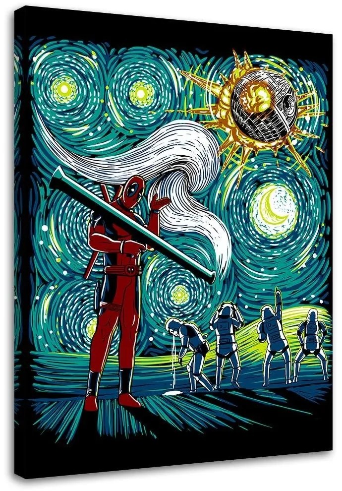 Gario Vászonkép Deadpool, csillagos éj - DDJVigo Méret: 80 x 120 cm