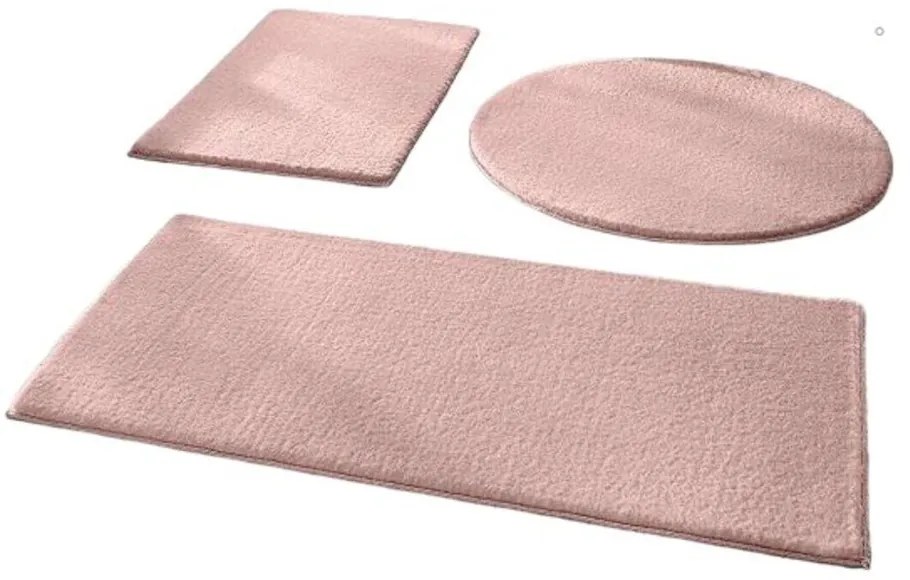 Rózsaszín fürdőszobai kilépő szett 3 db-os 50x90 cm – Mila Home