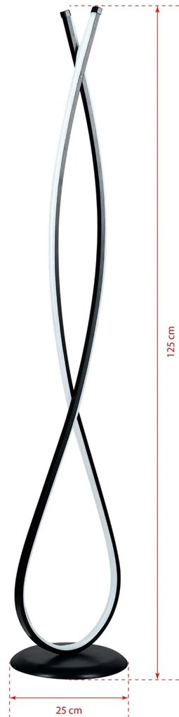 Állólámpa, Infinity Black - Multicolor