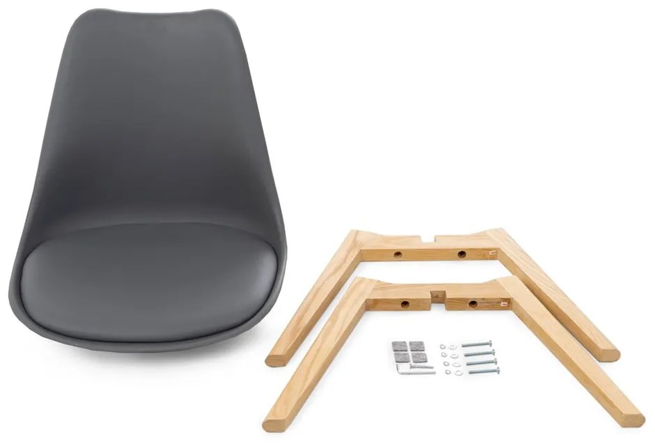 Retro 2 db szürke szék, bükkfa lábakkal - Bonami Essentials