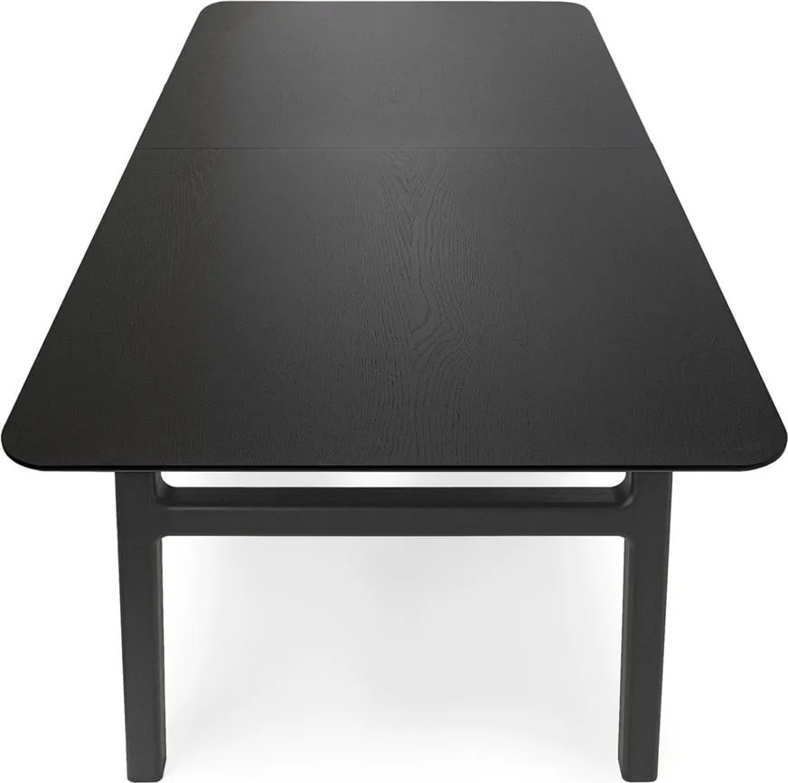 Bővíthető étkezőasztal hosszabbító asztallappal, tölgyfa dekorral 90x180 cm Curved – Woodman