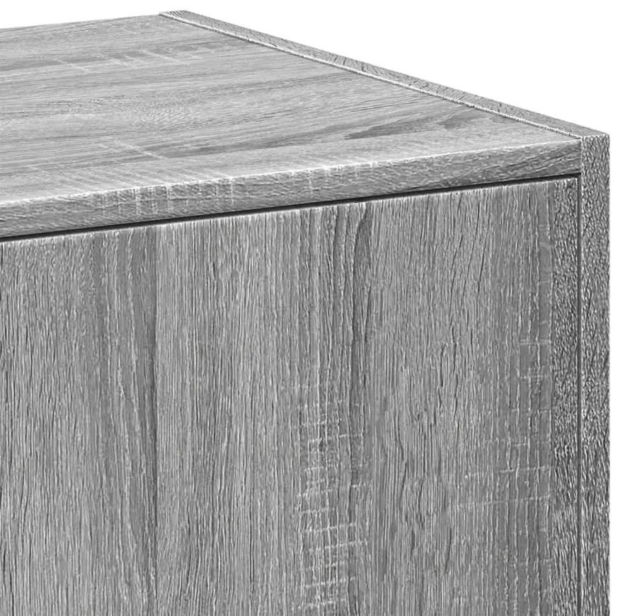 szürke sonoma színű szerelt fa patikaszekrény 30x41x144,5 cm