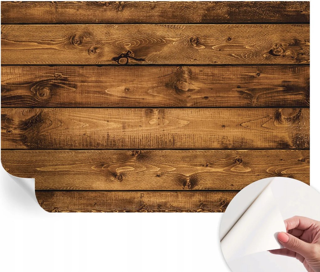 Öntapadós Dekoratív Fotótapéta Hálószobába Fa deszkák 152x104 cm