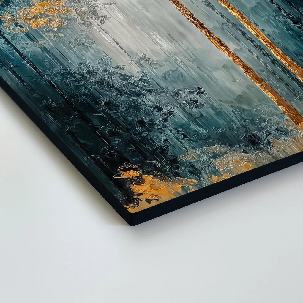 DUBLEZ | Fából készült kép - Festett arany fák