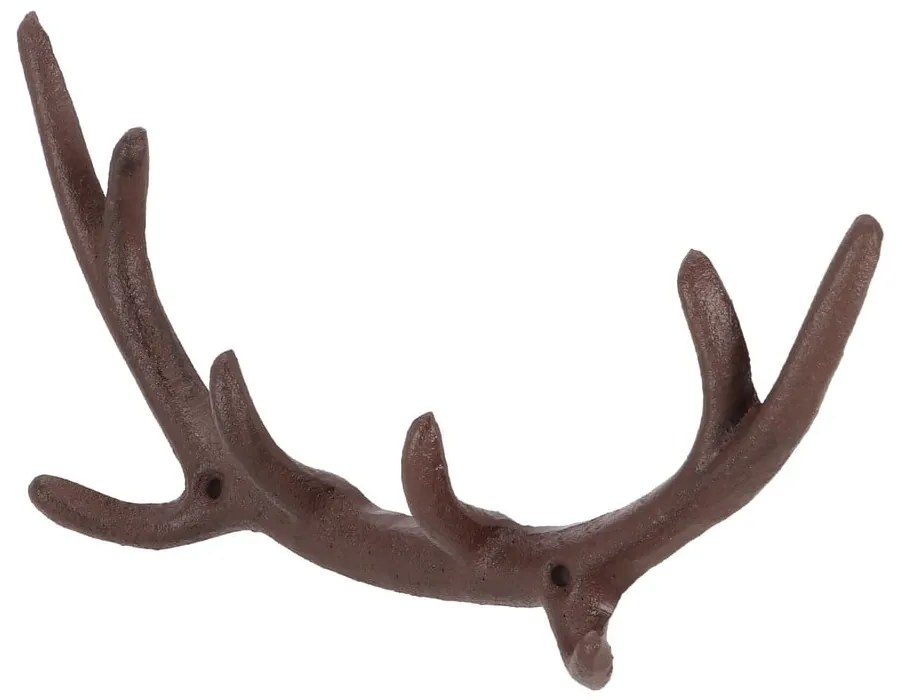 Barna fém fali fogas Antlers – Esschert Design