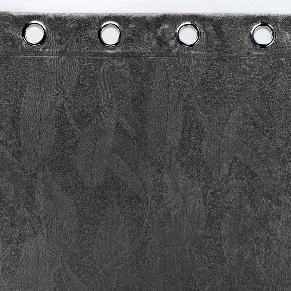 Antracitszürke bársony sötétítő függöny 135x280 cm Melodie – douceur d'intérieur