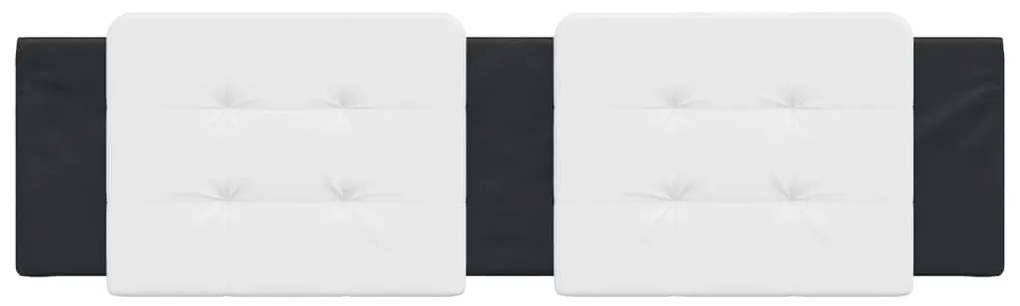 fehér és fekete műbőr fejtámla párna Zadar 180 cm