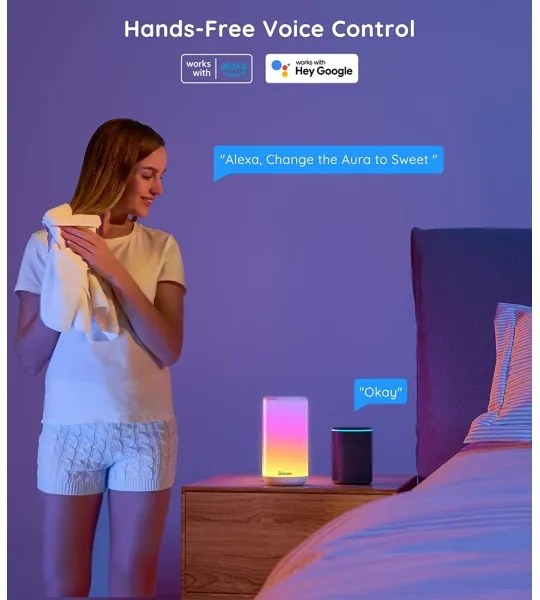 Govee - LED RGBIC Dimmelhető asztali lámpa AURA 2 2200-6500K Wi-Fi Matter