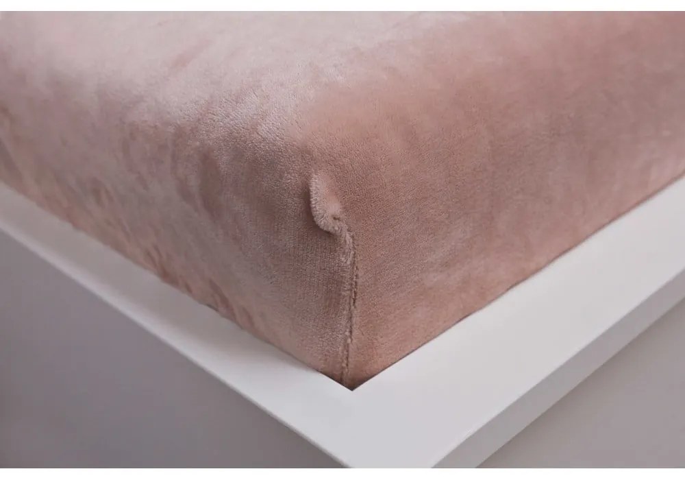 Barna gumis mikroplüss lepedő 180x200 cm – Jerry Fabrics