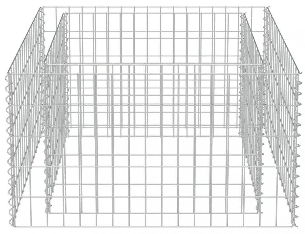 horganyzott acél gabion magaságyás 90 x 90 x 50 cm