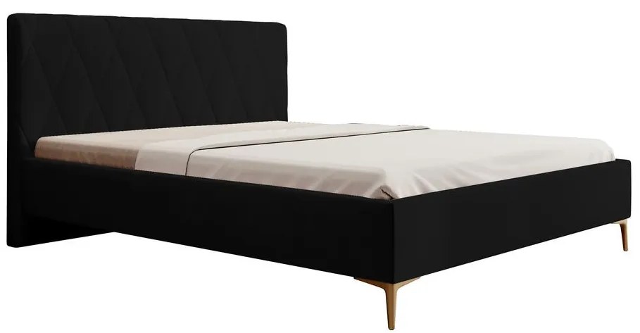 Franciaágy 180 cm Tikka 180  (fekete + arany). 1099408