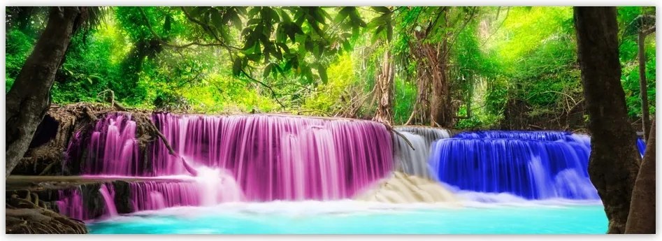Fotótapéta flizelina 624x219 Színes vízesés