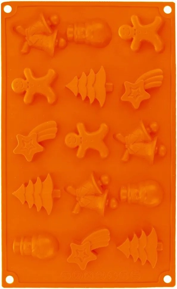 Kekszforma Szilikon Barna Karácsonyi Sütőforma Db