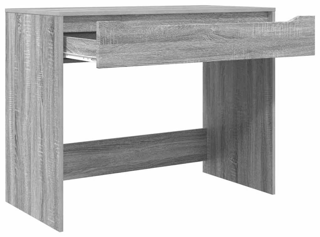 vidaXL Asztal fiókkal tárolóval Szürke Sonoma 100 x 50 x 78 cm Faanyag