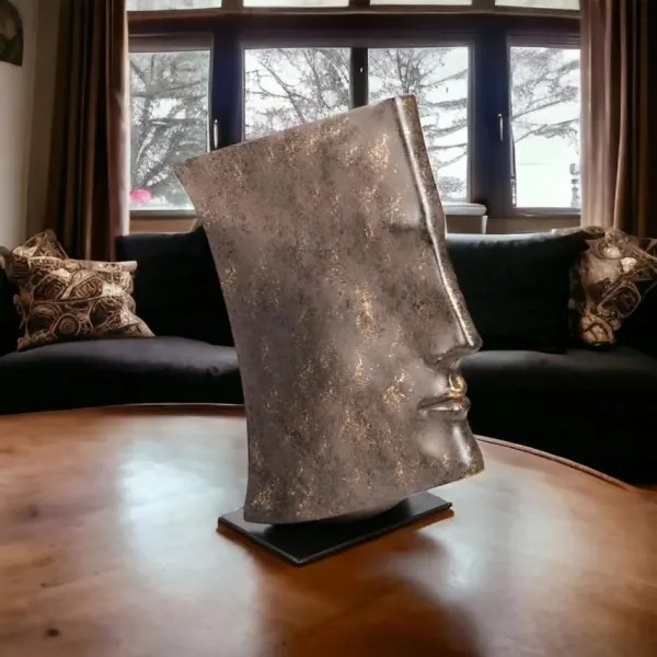 Asztali dísz 29x25x17 cm gyanta/rézszínű