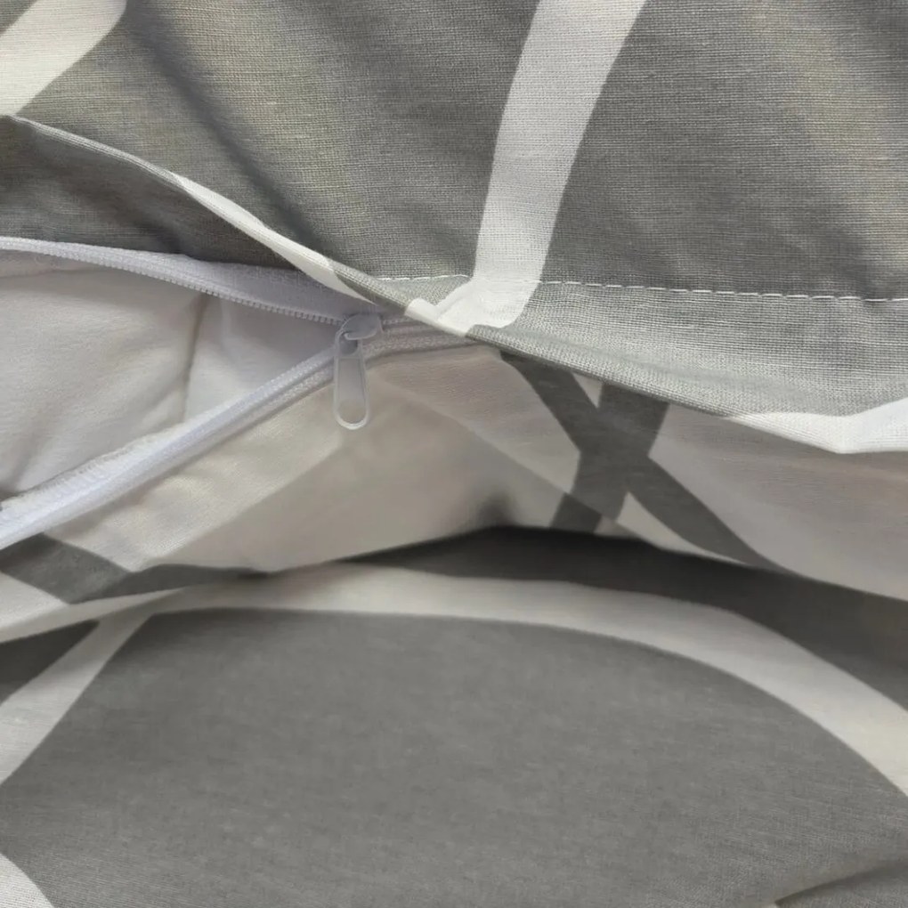 Merlot szürke pamut ágyneműhuzat 200x140cm+90x70cm TiaHome