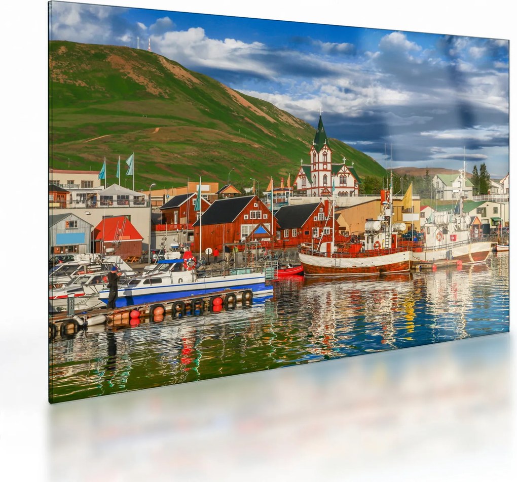 Üveg kép - Húsavík (70x50 cm)