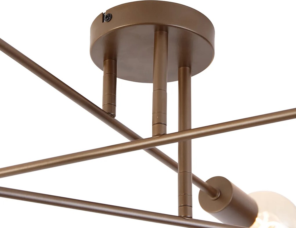 Okos mennyezeti lámpa sötét bronz 6-lámpás, 6 Wifi G95-tel - Sydney