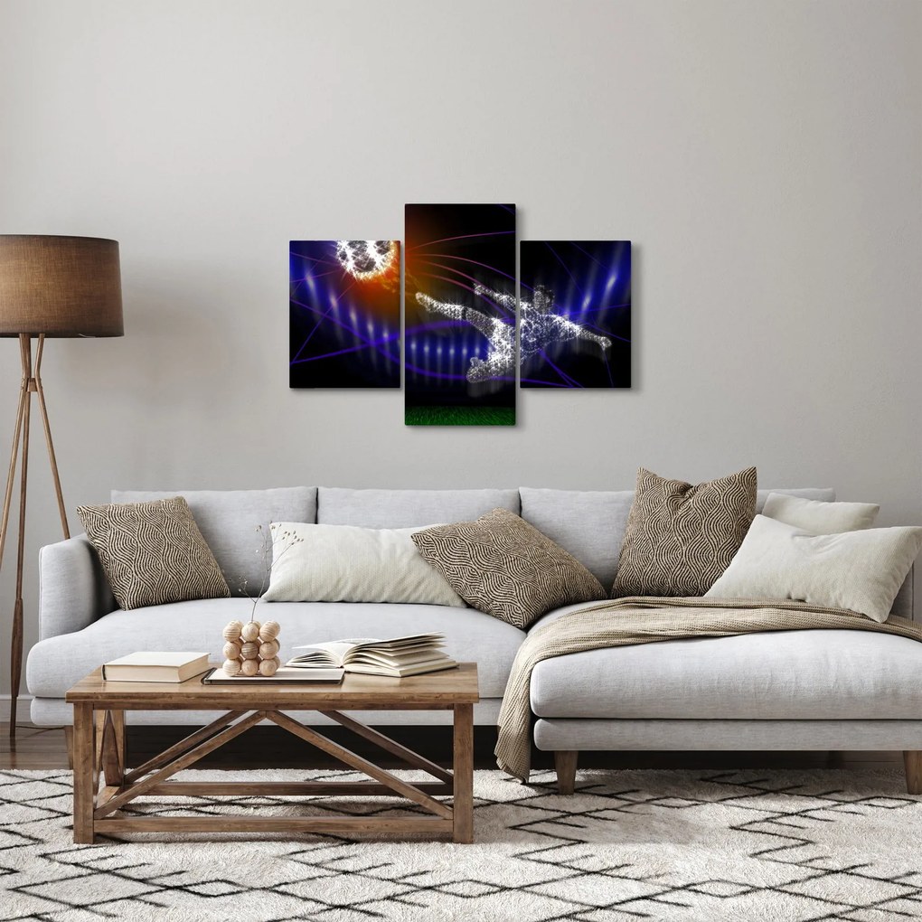 A kép egy futballista egy ugrás (90x60 cm)