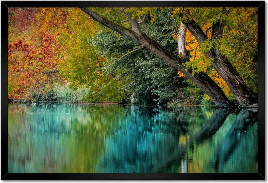 Poszterek keretben 60x40 Őszi táj Folyó