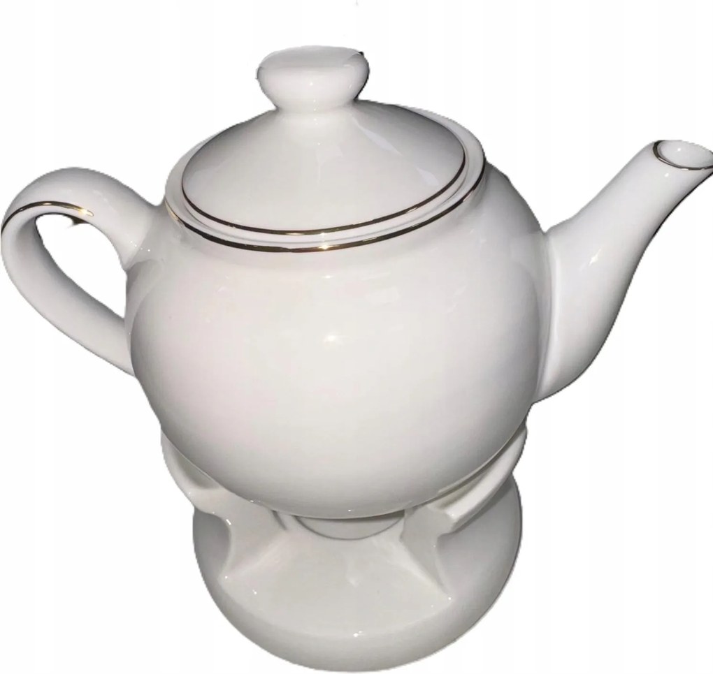 Porcelán teáskanna melegítő kancsó fehér 950 ml