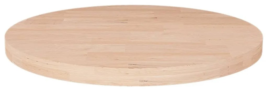 kerek kezeletlen tömör tölgyfa asztallap Ø40 x 2,5 cm