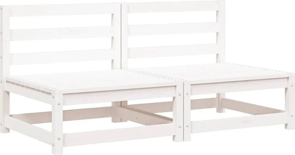 vidaXL 2 db tömör fenyőfa kerti középső kanapé